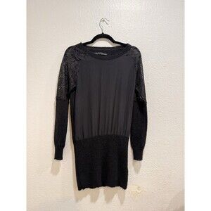 AllSaints Sweater Dress or Long Tunic Wook Silk Lace Combo  Us2